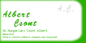 albert csont business card